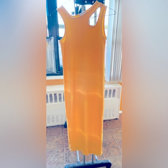 Zara yellow midi dress size S - Picture 3 of 4